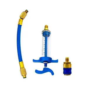 Oil  UV Dye Injector 30ml ( 1 oz ) with Low Pressure Adapter for AC Air Conditioning Automotive Refrigerant Oiler Syringe