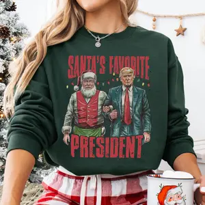 Santa's favorite president, Humorous Trump Christmas Sweater, Humorous TruMmp Christmas T-Shirt, Mr. President Shirt, Republican Shirt