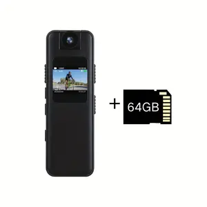 360 Panoramic Action Camera 1080P HD 0.85-inch Display Night Vision 4-Hour Battery AI Editing Free 64GB Card Rechargeable Memory Waterproof Directly connects to Android and iOS systems, compatible with iPhone 17, Air Pro, Recording Water Proof Button