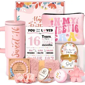 Sweet 16 Gifts for Girls, 16th Birthday Gifts for Girls, Best Presents for 16 Year Old Girl Teen, 16th Birthday Decorations Teen Girl Trendy Stuff - 11 Pcs Unique Sweet Sixteen Gift for Daughter Niece