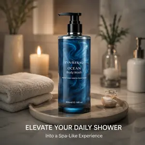 Mens Body Wash Ocean Scent Shower Gel for Men PH Balanced Odor Control Body Cleanser Less Stink Fresh Confidence Gentle Daily Wash Stay Clean Stay Sexy Date Night Ready 300ml