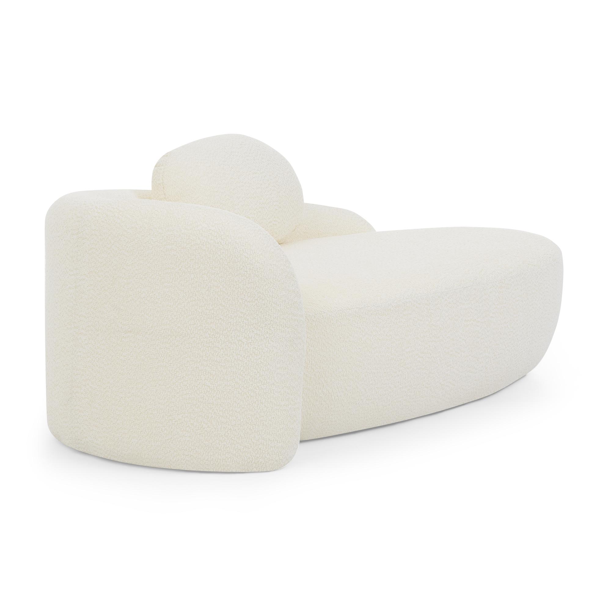 Modern Oval Lounge Chair with Integrated Backrest, Side Armrest & Pillow, Compact Single Lazy Sofa for Living Room, Bedroom, Apartment