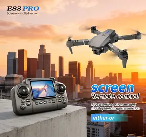 New E88 PRO Drone Dual Camera HD WiFi FPV, Optical Flow Hover, One Key Return, 360° Flip, Foldable Quadcopter for Beginners