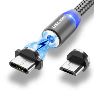 Magnetic Micro USB Charging Cable – 5V/2.4A Fast Charge, 1M & 2M Braided Cable + Plug