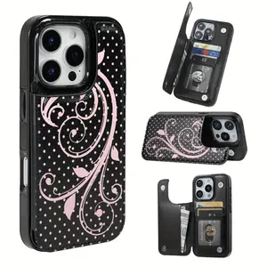 Slim Leather Wallet Phone Case, Flip Card Slot Heavy Duty Shockproof Non-Magnetic Cover, For iPhone & Samsung Top Models