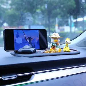 All-in-One Car Anti-Slip Pad–Phone Holder + Parking Number + Dashboard Tray, Heat-Resistant & Washable