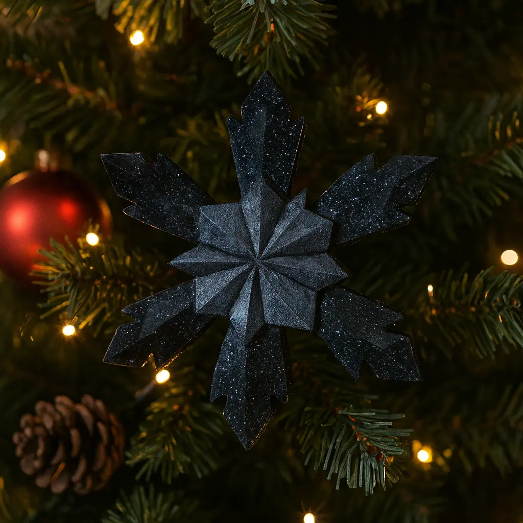 GlitterBurst Snowflakes Resin Sparkling Design for Christmas Trees Winter Parties Holiday Decorations Easy to Hang Festive Cheer