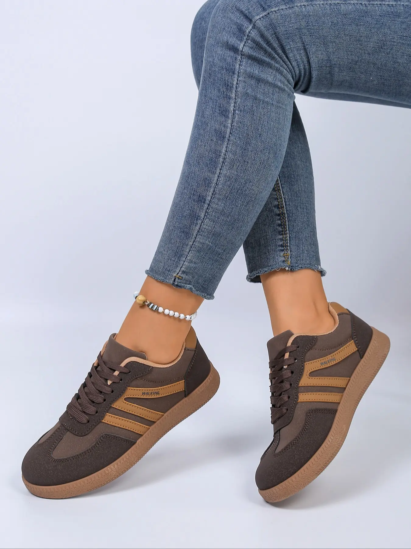 Women's Round Toe Casual Shoes, Flat Comfort Sports Style, Spring & Fall Versatile Lightweight Training Shoes, Running Leisure Shoes, Athletic Running Shoes, Sporty Running Shoes