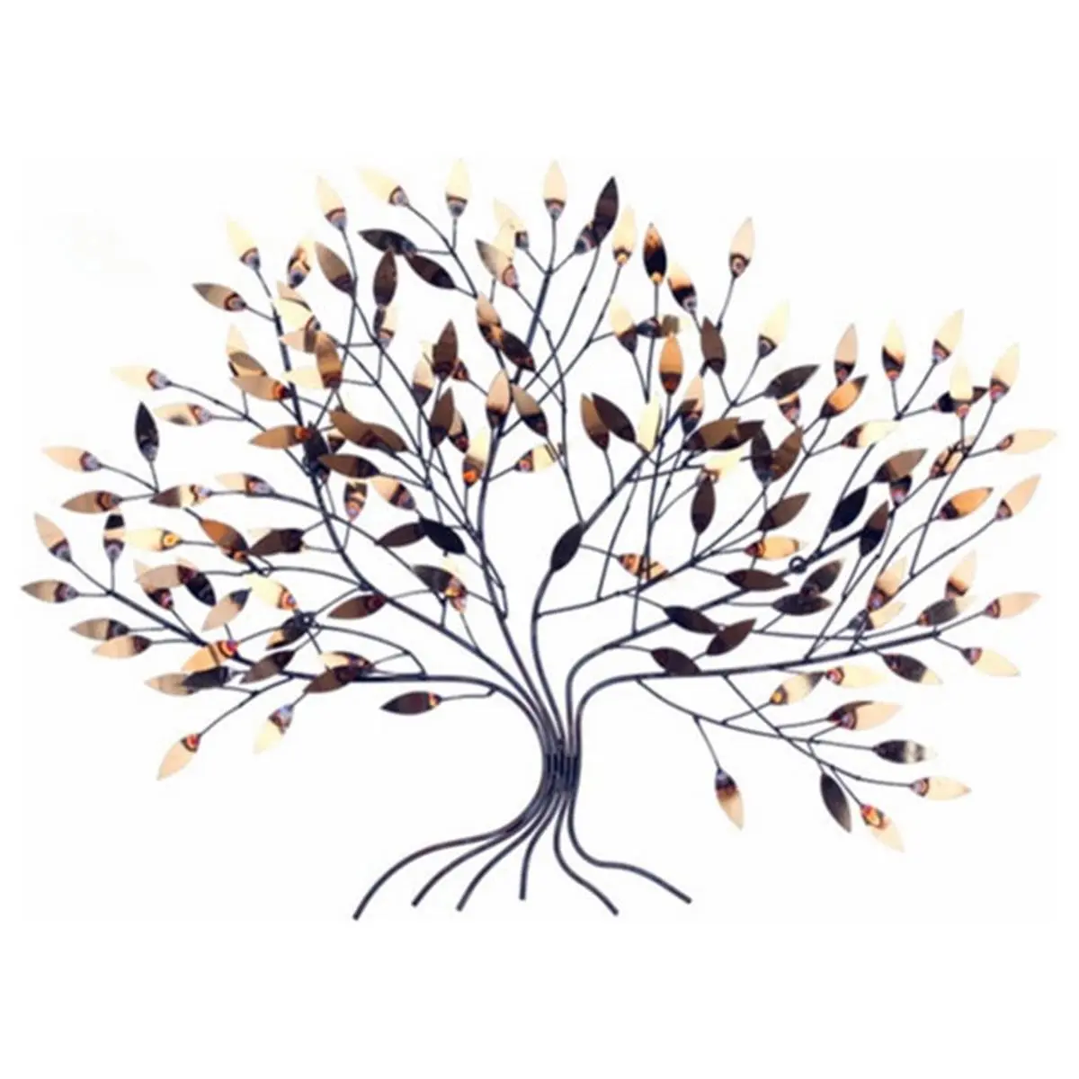 Peterson Artwares TY5021 Handmade Steel Lucky Tree Wave Wall-Mountable Decorative Art-Themed Wall Art, 40" x 30" x 4" House & Business Space Home Decor