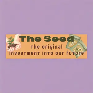 The Seed: The Original Investment in the Future Car Magnet - Vintage Botanical Garden Decor - Retro Hopeful Bumper Magnet Magnetic