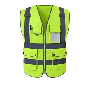 Safety Vest - Lightweight, Stylish Design with Button Pockets, Adjustable Straps, High Visibility Color, Comfortable Fit