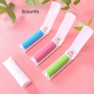 Portable Mini Foldable Pet Hair Remover, 3 Counts/set Pet Hair Removal Roller, Pet Hair Removal Tool, Pet Grooming Tool, Dog & Cat Grooming Supplies