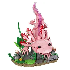 998-pcs Marine Life Building Kit with Movable Joints and Display Stand, STEM Construction Toy, Stem Building Blocks, Creative Gift for Kids Ages 8 and Up, Desktop Decor Gift.