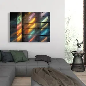 Pictorem C1RC3648IUT4TV 36 x 48 in. Rainbow Glint - Brown Canvas Wall Art for Home Decor