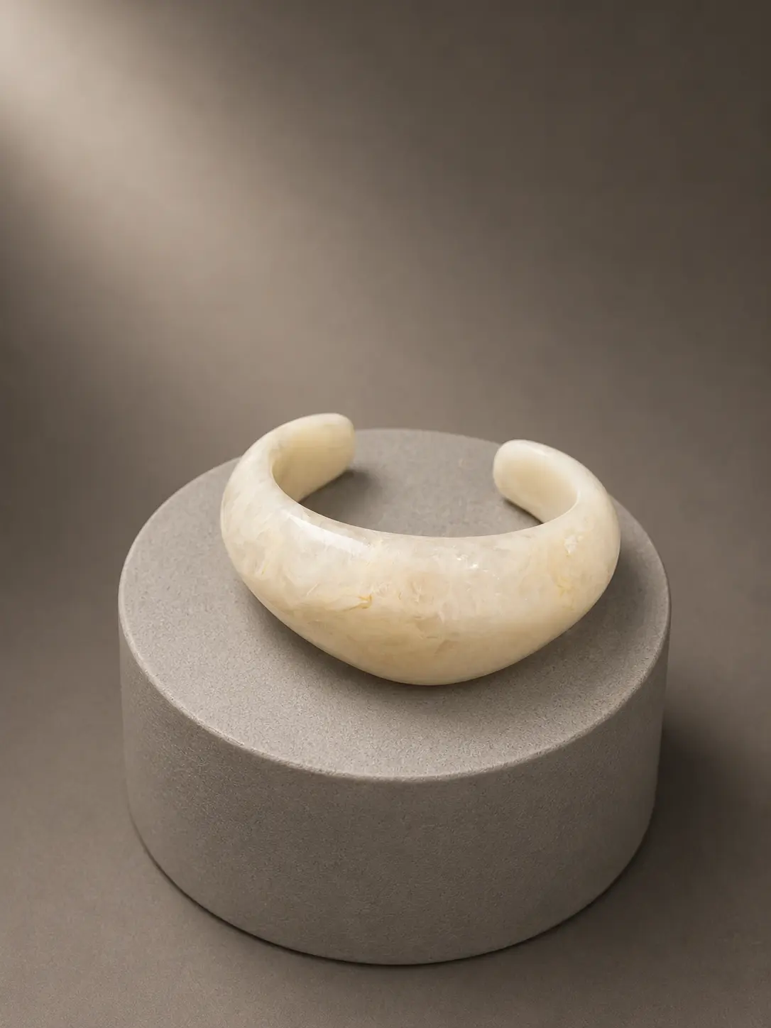 Ivory Cloud Resin Cuff Bracelet