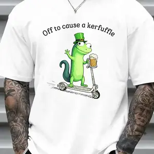 Off To Cause A Kerfuffle Lizard Shirt, Funny Lucky Lizard Scooter Tee