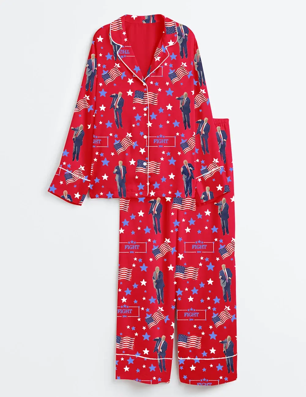 Women's Trump 47th Fight Long Sleeve Pajama Set