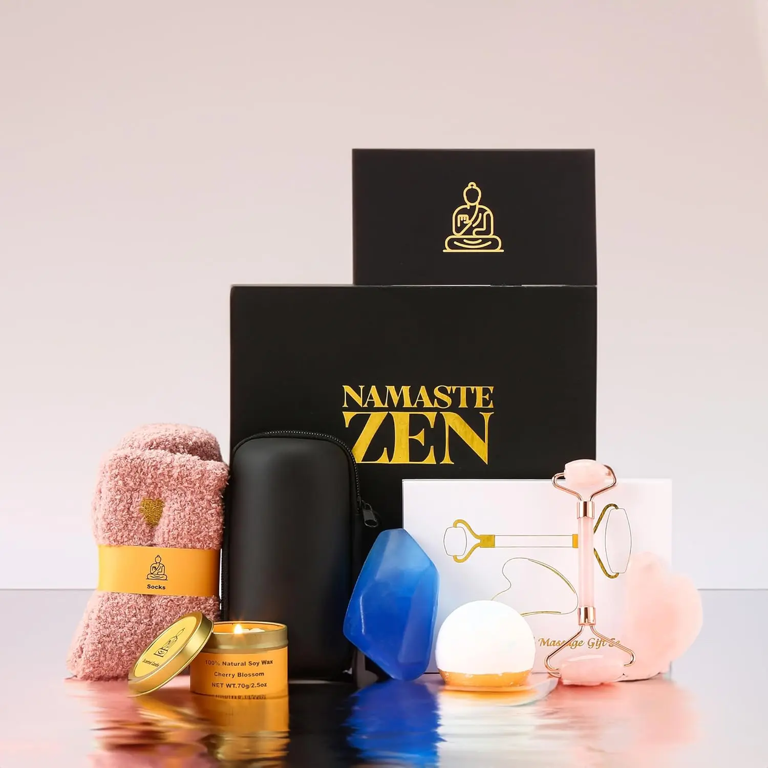LDVINE Namaste Zen Gift Box for Women - Get Well Gifts - Self Care Package with Tea Infuser - Comfort, Body Care