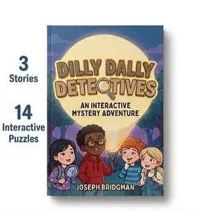 Dilly Dally Detectives: Interactive Mystery Adventure Activity Book for Kids Ages 4-7, Featuring 14 Puzzles & Cases, Interactive Activity Books