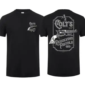 Colt SAA Peacemaker T-Shirt, Classic Revolver Graphic Tee, Western Cowboy Vintage Style, Perfect Gift for Colt Fans and Men’s Casual Wear.