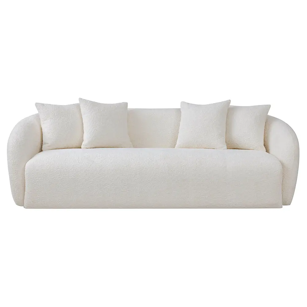 Lidia Ivory Boucle Japandi Style Sofa Lidia Ivory Boucle Japandi Style Sofa