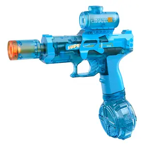 Powerful Automatic Electric Water Gun for Adults & Kids Ages 3+, Glowing Muzzle, 320cc High Capacity, 32 FT Range, Outdoor Summer Party Toy