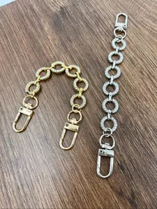 Elegant Rhinestone Decorated Bag Chain Extender, European Style Round Ring Design, Perfect Accessory for Handbags & Purses, Elegant Chain Strap
