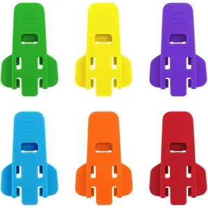 6 Pack Manual Easy Can Opener Soda Beer Can Openers Plastic Beverage Can Cover Protector for Pop Coke Aluminum Beverage Drink Shields for Can Colorful Can Tab Cover Soda Can Opener Tool (6 Colors)