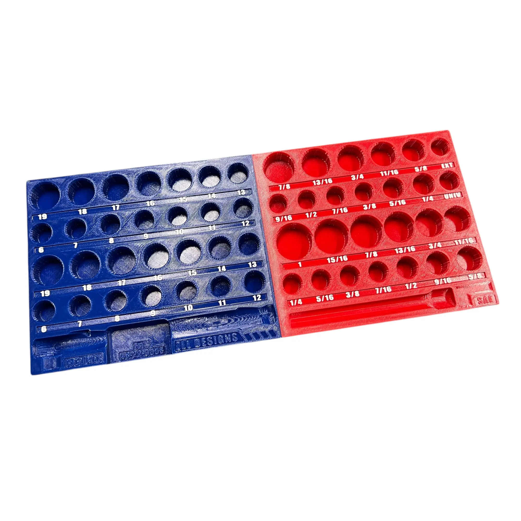 Toolbox Organizer compatible with Milwaukee 3/8" SAE & Metric 56-Piece Socket Set (48-22-9008)
