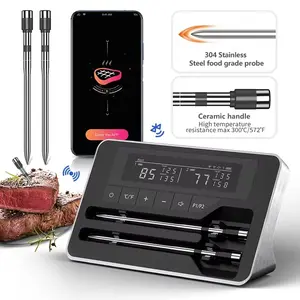 Wireless Meat Thermometer Bluetooth-compatible Digital Food Temperature Sensor, LCD Screen, Mobile APP Support, Ideal for Oven, Smoker, Grill