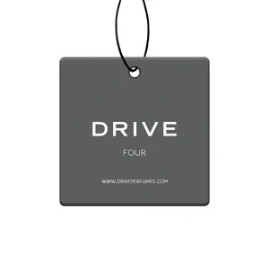 Drive Premium Hanging Car Perfume - FOUR - Citrus Solid Vegan Ingredients for Luxurious & Eco-Friendly Scent - Safe for Kids & Pets - Clean Long-Lasting Fragrance. Notes of Calabrian Lime, Sichuan Ginger, White Tea Leaves, Rosewood Essence