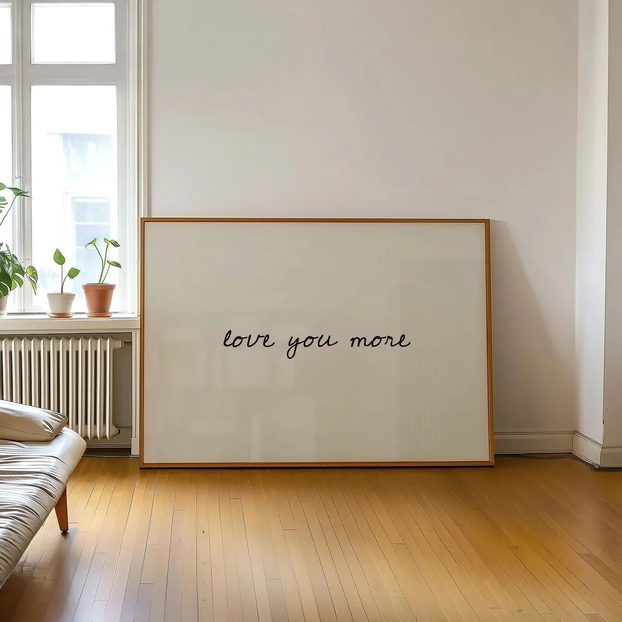 Love You More Typography Poster Neutral Wall Art Minimalist Home Decor Print 9