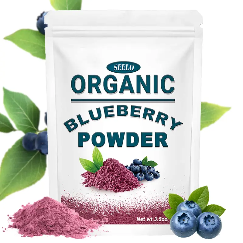 Organic Blueberry Extract Powder 100% Natural Fruit Powder No Sugar & Additives | Great Flavor for Drinks, Smoothie, & Beverages | Non-GMO & Vegan