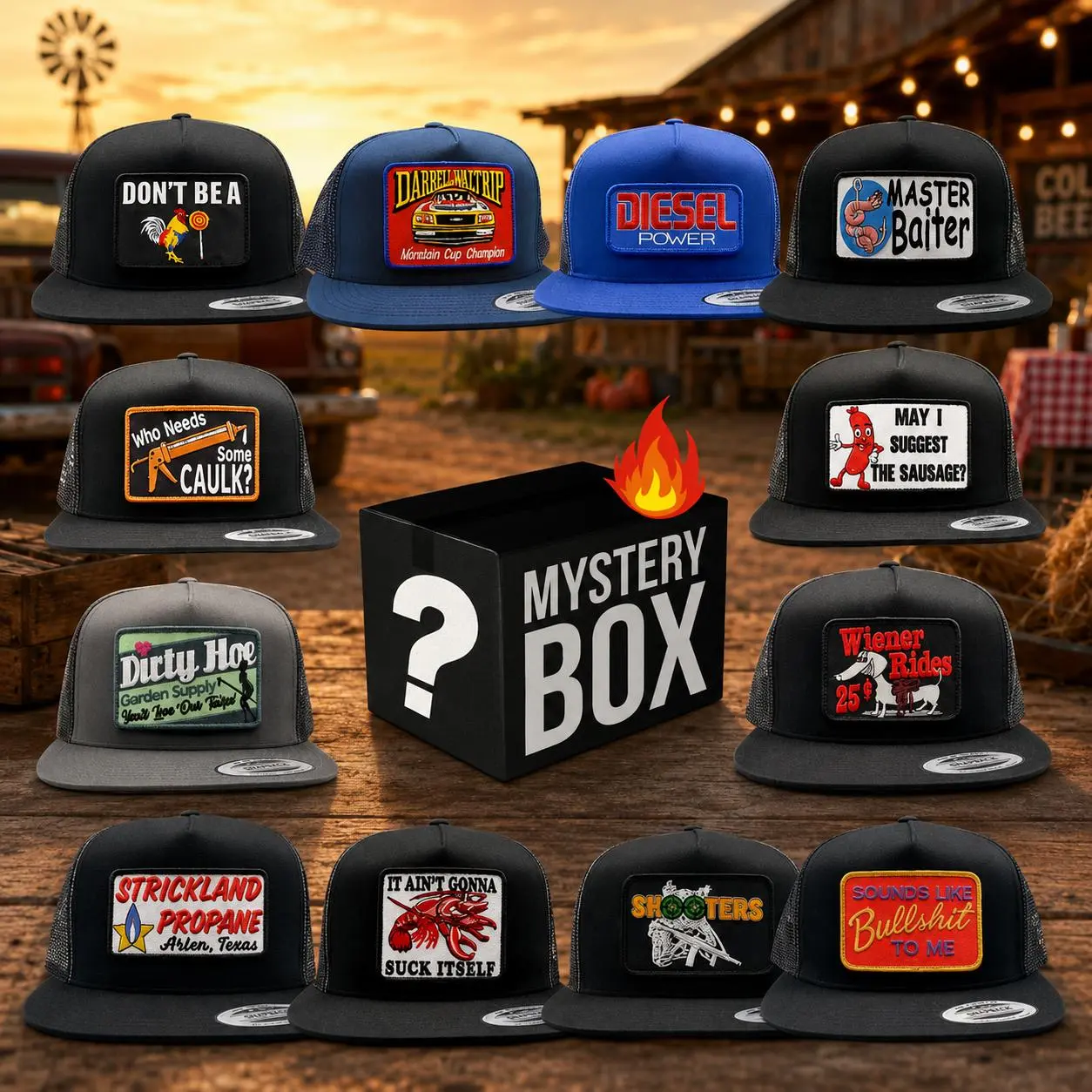 [ BUY 1 GET 1 ] Hat Random Sent Don’t Be a Cock, Darrell Waltrip, Diesel Power, Master Baiter, Who Needs Some Caulk, May I Suggest the Sausage, Dirty Hoe, Wiener Rides, Strickland Propane, It Ain’t Gonna Suck Itself, Shooters, Sounds Like Bullshit Hat