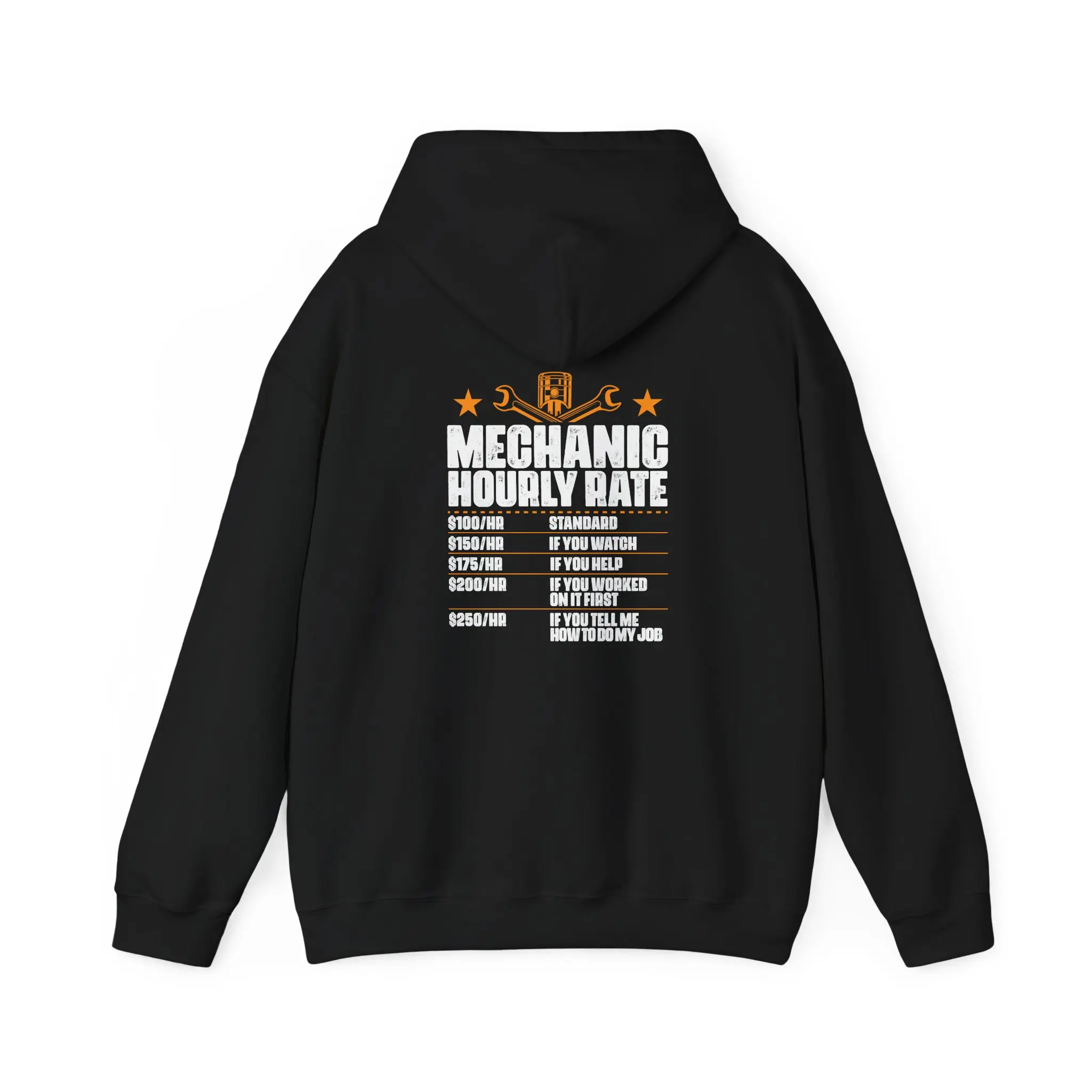 Mechanic Hourly Rate Auto Cars Lovers Handyman Hoodie, Men Repairman Mechanic Lovers Christmas Gifts Mechanic Hoodie