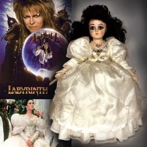 #65 Sarah from Labyrinth ballroom scene, handmade character doll by Erika’s Emporium