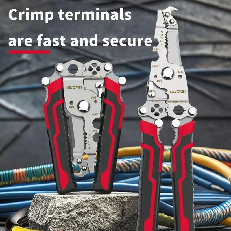 Foldable Multifunctional Electrical Industrial Grade Wire Stripper, Durable Precision Tool, Suitable for Cutting, Crimping And Peeling, Wire Stripper Cable Stripper Wire Stripper Tool
