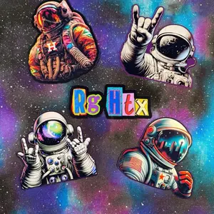 Screwston Space Crew Stickers Astronaut Design Custom Colorful Durable Houston TX Enthusiast