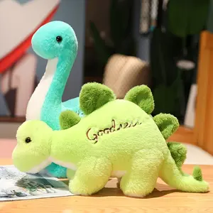 28cm/11.02in Dinosaurs Plush Toy Set - Tyrannosaurus Rex, Triceratops, Stegosaurus, Long-necked Dragon - Soft Stuffed Animal Plush Toy - For Children - Perfect Birthday Gift