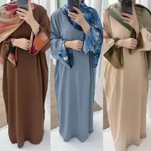 2025 Muslim Prayer Spring/Summer Beautiful Loose Casual Dress abaya for women Caftan Robe Maxi Formal Beige