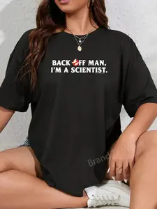 100% Cotton Unisex Ghostbusters Back Off Man I'm a Scientist Funny Retro Movie T-Shirt