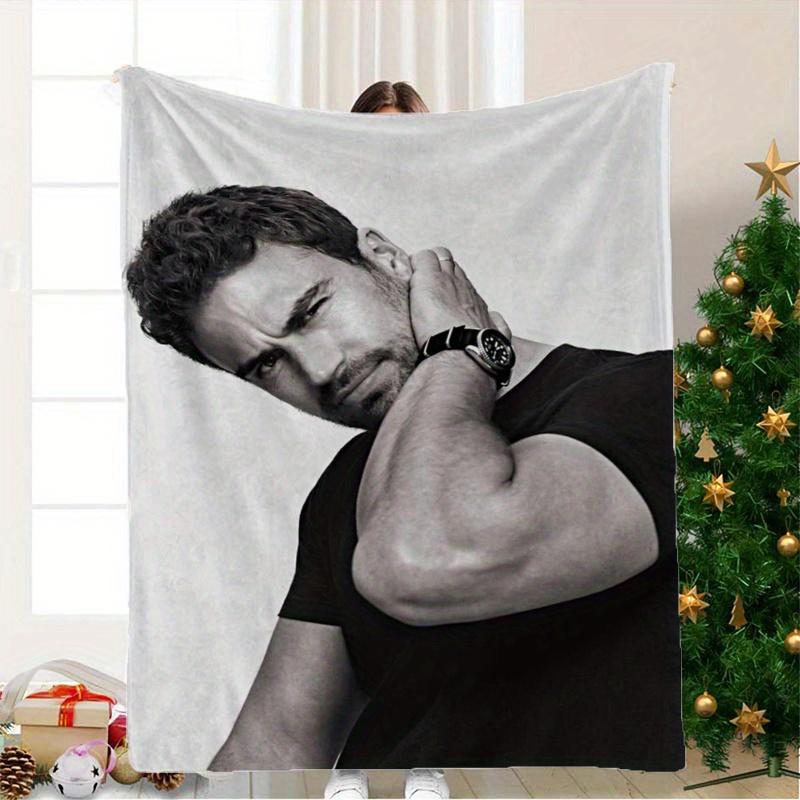 Theo James Fleece Blanket Throw Blankets Trendy Ultra-Soft Blanket Flannel Fleece Blanket Funny Print Blankets Super Soft Comfortable Warm Quilt For Room Car Camping Decor, Birthday, Holiday, Or Christmas Gift