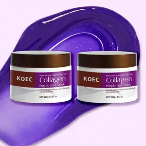 Purple Hair Mask 2 Counts, Professional air Care &Styling Product with Neutralizes Brass & Yellow Tones  For Blonde Silver Gray,  Women & Men,Hair Masks 8.82 oz 250g Haircare Smooth