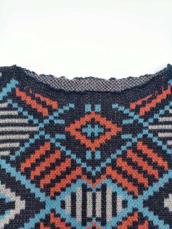 Long Bohemian Ethnic Style Shawl Sweater Cape Knit Top Outerwear, Travel, Women's Fashionable Wrap Cardigan