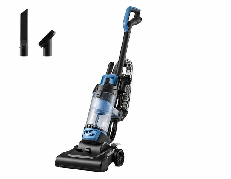 Lightweight Bagless Upright Vacuum Cleaner with Brush Attachment and Crevice Tool