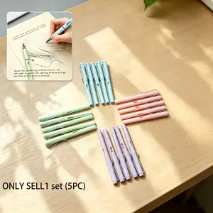 5-Pack Erasable Permanent Pencils, No Sharpening Needed, Durable Hb Replacement Pencils, Ideal for Writing and Drawing, Mechanical Drawing Pencils