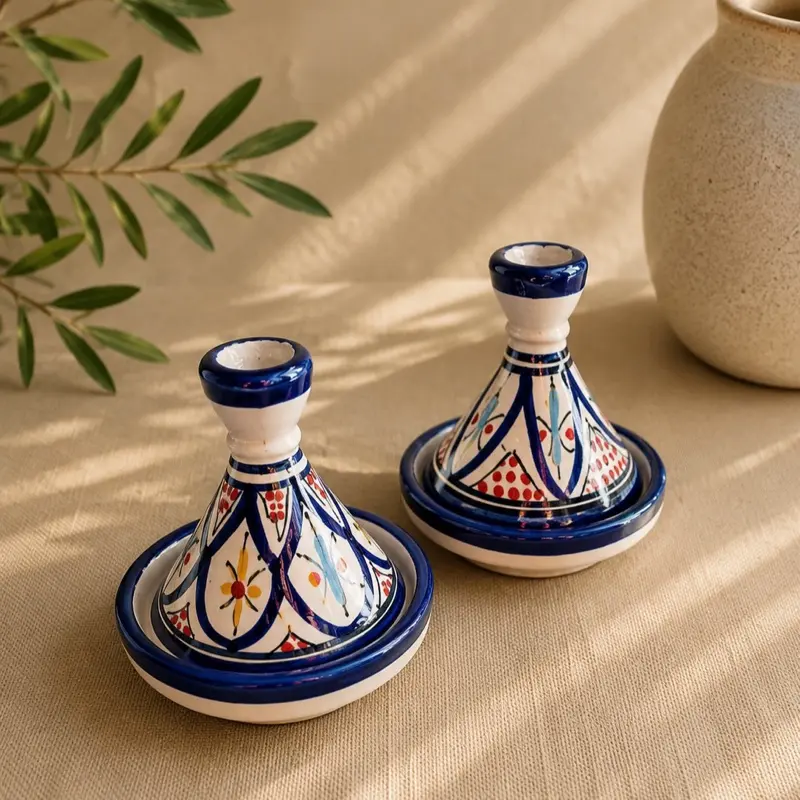 Mini Moroccan Tagine Handmade Decorative Ceramic Tagine Riad Style Home Accent for Moroccan Kitchen Decor