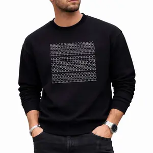 Polynesian Tribal Motif Long Sleeve Sweatshirt Reflecting Authentic Indigenous Cultural Roots