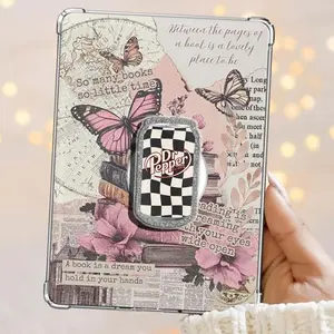 Soft Drink Dr Pepper Checkerboard Kindle Grip Book Lover Cute Kindle Accessories Phone Holder PopSocket Phone Grip Magnetic Pop Socket Phone Grip