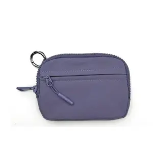 Nylon Zipper Wallet for Everyday Use Simple Style Waterproof Nylon Small Wallet, Multi-functional Card Holder, Keychain, Women's Zero Wallet